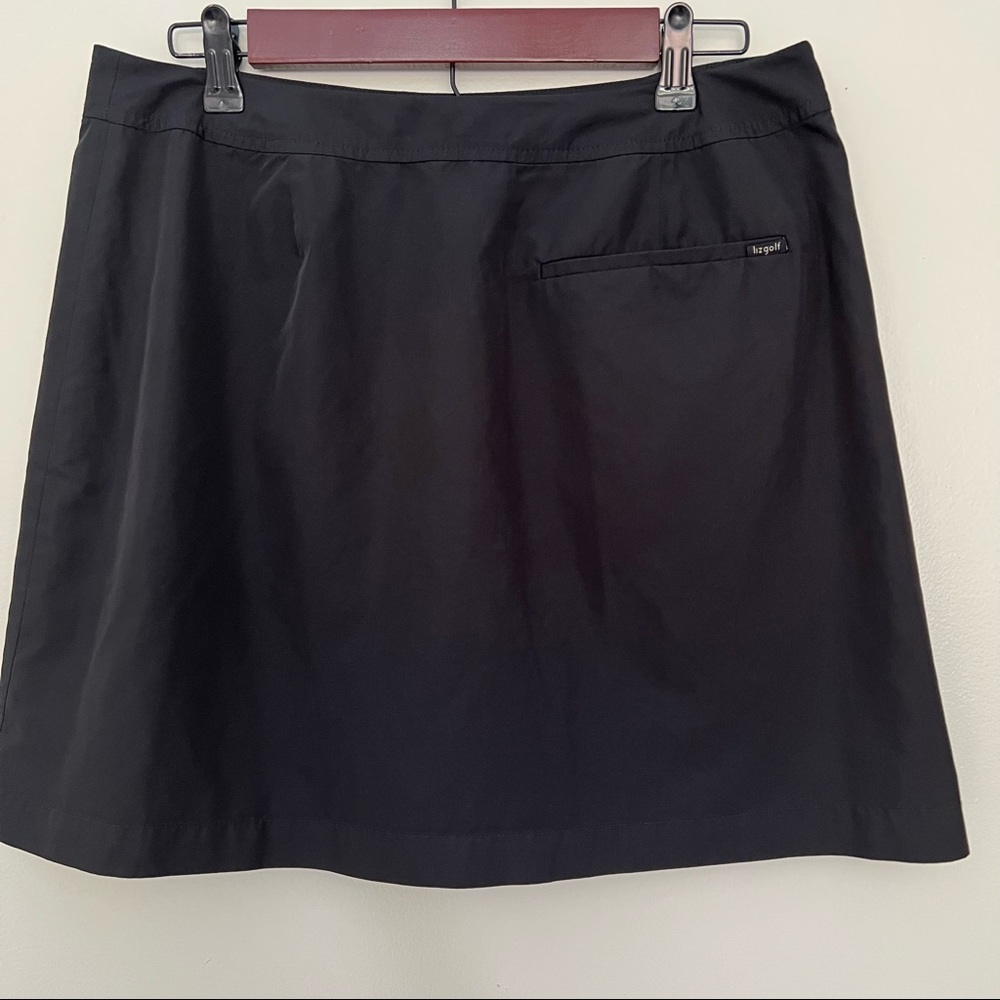 Lizgolf Womens Golf Skort Size 8 Black Activewear Side Zip - Picture 6 of 16